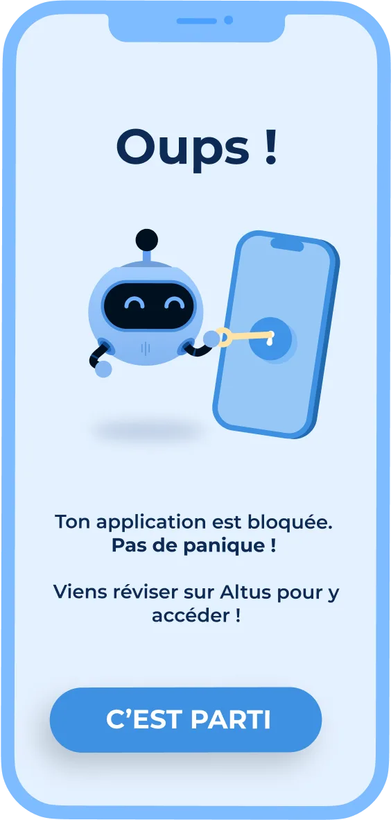Illustration Altus — ton application est bloquée, viens réviser